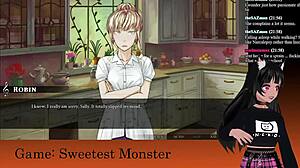 Vtuber lewdneko dives into sweetest monster hentai game for Halloween part 2.