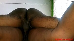 Teasing Ebony Teen Bent Over In Garage