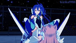 Tsubasa Kazanari And Kanade Intense Futanari Sex With Maria Cadenzavna Eve.