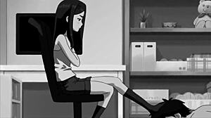 this anime footjob is so hot with hentai action!