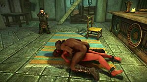 adrianne's rough bondage anal in skyrim, oh god!