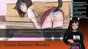 Vtuber lewdneko dives into sweetest monster hentai game for Halloween part 2.
