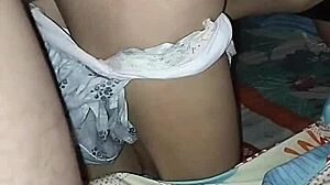 Amateur Couple in Homemade Video: Latina with Small Waist in Doggy, Bareback Deep Thrusts