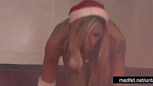 Female and male strippers perform teasing dance for audience