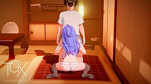 Anime Hentai Game: Roxy SEXY FUCKS in Various Positions with BLOWJOB.