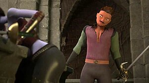 3dgspot - busty elf dominates a man in a fight and is rewarded by his cock 3d animation