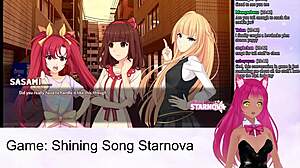 Vtuber 루드네코가 샤이닝 송 스타노바 마리야 루트 게임플레이에 빠져