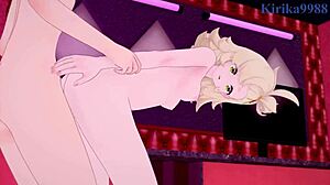 piper wheel and grace howard have intense creampie sex in zenless zone zero hentai with big tits bouncing