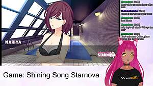 Vtuber Lewdneko dives into Shining Song Starnova Mariya route gameplay.