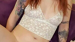 Redhead playing with asshole