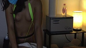 Unscripted Amateur Handjob With Ripped Clothes And Oiled Massage