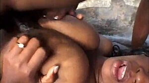 Does this ebony bitch suck monster cock well?