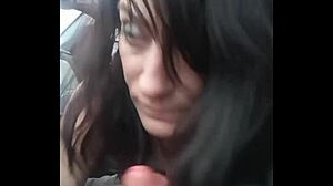 Deepthroat Blowjob On The Road In Public Setting