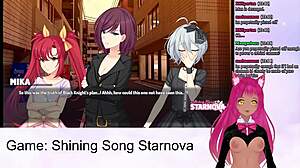 Vtuber Lewdneko dives into Shining Song Starnova Mariya route gameplay.