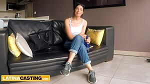 Latina Lingerie Babe's Tight Pussy POUNDED by Huge Cock