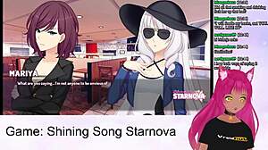 Vtuber Lewdneko dives into Shining Song Starnova Mariya route gameplay.