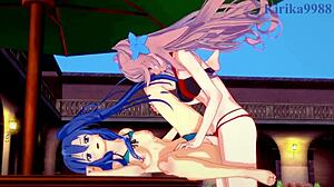 i love watching tsubasa and maria in intense futanari sex from symphogear hentai