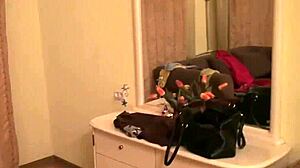 two teen lesbians in the bedroom play with a camera for dagfs