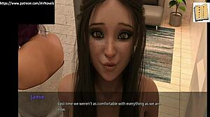 Jamie and Shauna flaunt new butt plugs in wild 3D action.