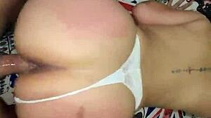 Latina Neighbor Fucked Doggystyle with Huge Ass and White Thong.