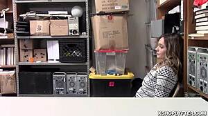 Jason Feeds Aften Opal His Huge Cock In Deepthroat At Work