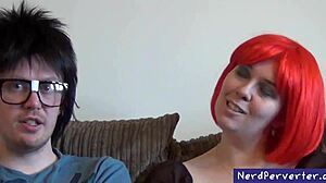 Black sexy booty girl rips clothes, undresses, and gives blowjob