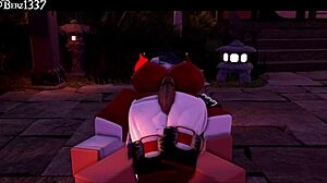 succubus gives rough thighjob in hentai 3d animation