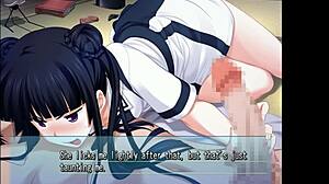 Anime Schoolgirl Gives Handjob In Majikoi