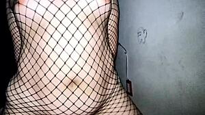 latina chica rides in red stockings pov 😍