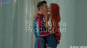 Sia siberia blows spider-man's monster cock at home.