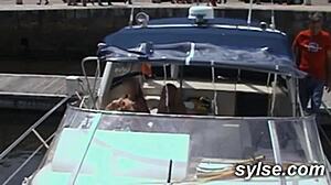 French lesbians flash in public before wild toy play as teachers