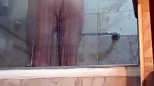 Naked gay action in a steamy public sauna