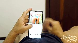 Caught my stepbrother jerking to my pics and made him screw me