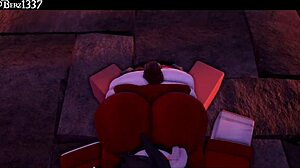 succubus gives rough thighjob in hentai 3d animation