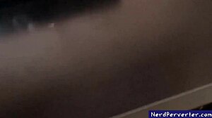 Black sexy booty girl rips clothes, undresses, and gives blowjob