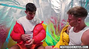 Athletic jocks fucking bareback 💪