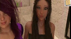 Jamie and Shauna flaunt new butt plugs in wild 3D action.