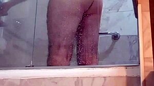 Naked gay action in a steamy public sauna