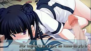 Anime Schoolgirl Gives Handjob In Majikoi