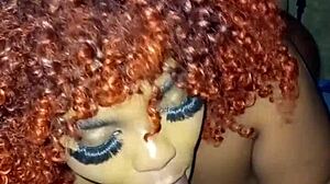 my stepsister at home asks me to fill her mouth with milk, bent over.