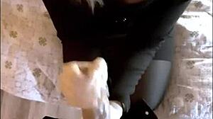 Blonde With Small Tits Sucks Huge Cock Deep And Hard!