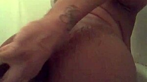 Horny Group Plays With Dildo In Shower