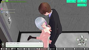 Loop train h-game elevator scene