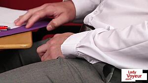 Naughty student says jerk off for me