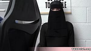 Cute Muslim Chick Caught Hiding Stolen Goods Under Clothes