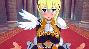 Lalatina Darkness giving epic suck and tit job POV