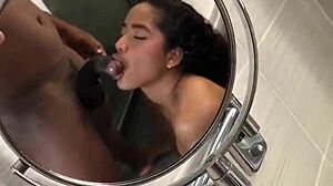 The Brunette Says, 'Let's Keep This Secret,' As She Gives Her Lover A Deep Blowjob Outdoors