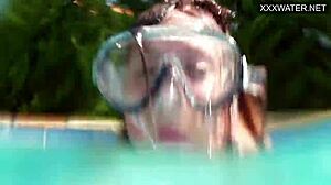 Minnie Manga and Eduard explode underwater in pool!