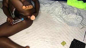 Watch Me Cum Massively After Using Dildo In Both Holes!