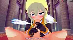 Lalatina Darkness giving epic suck and tit job POV